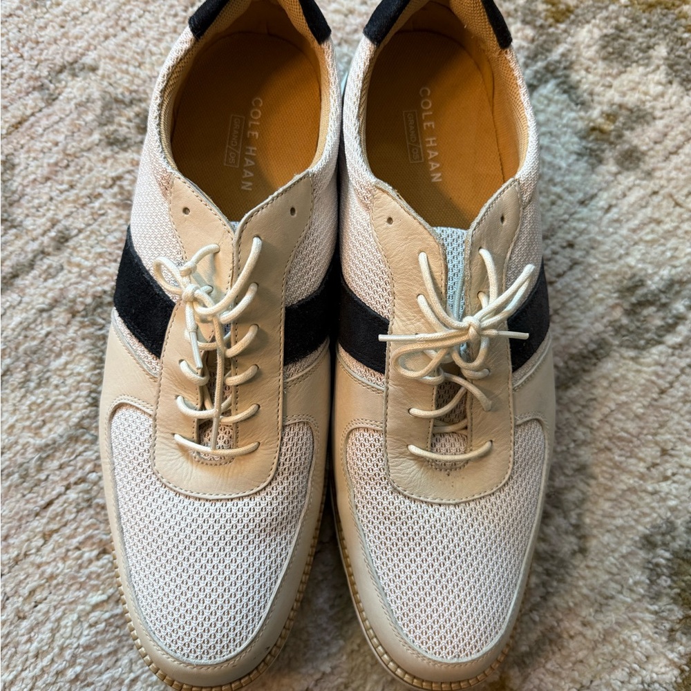 Cole Haan Men's Tan and Black Preppy Fashion Sneakers 13M